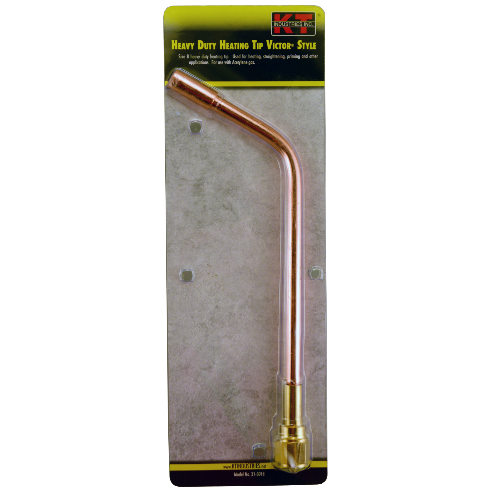 K-T Industries Heavy-Duty Heating Tip — Size 8, Copper and Brass, Model# 31-3018